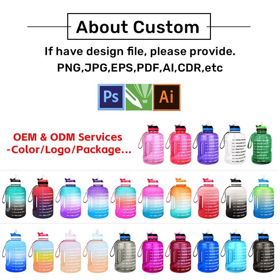 1 Gallon Water Bottle With Time Markings factory