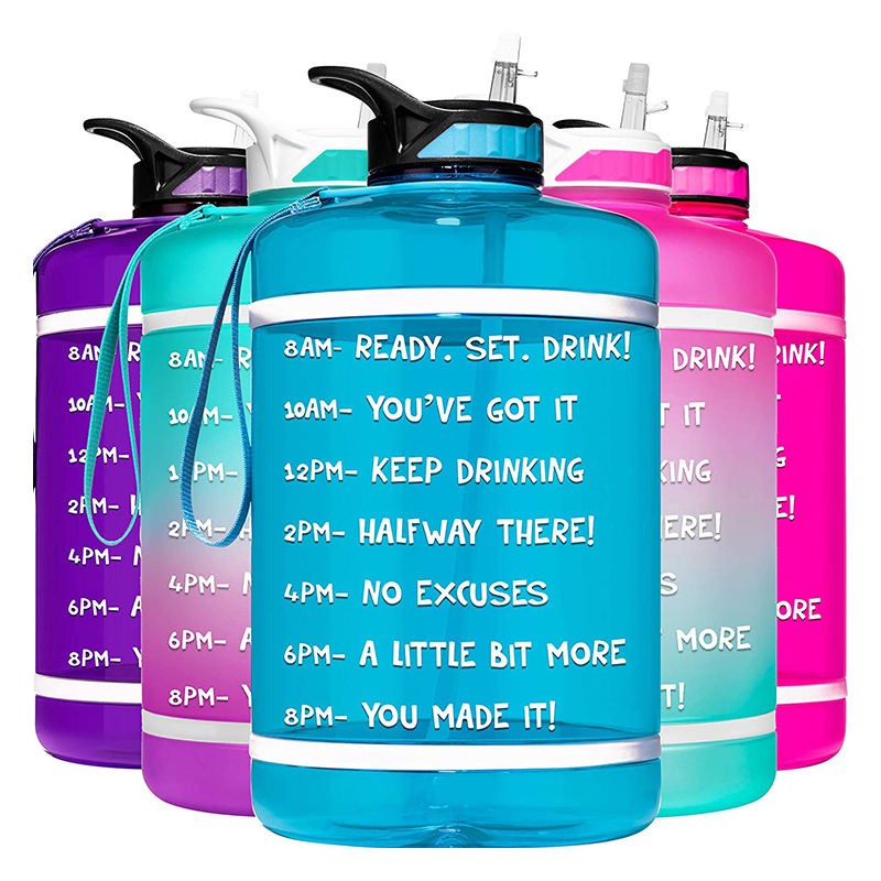 1 Gallon Water Bottle With Time Markings