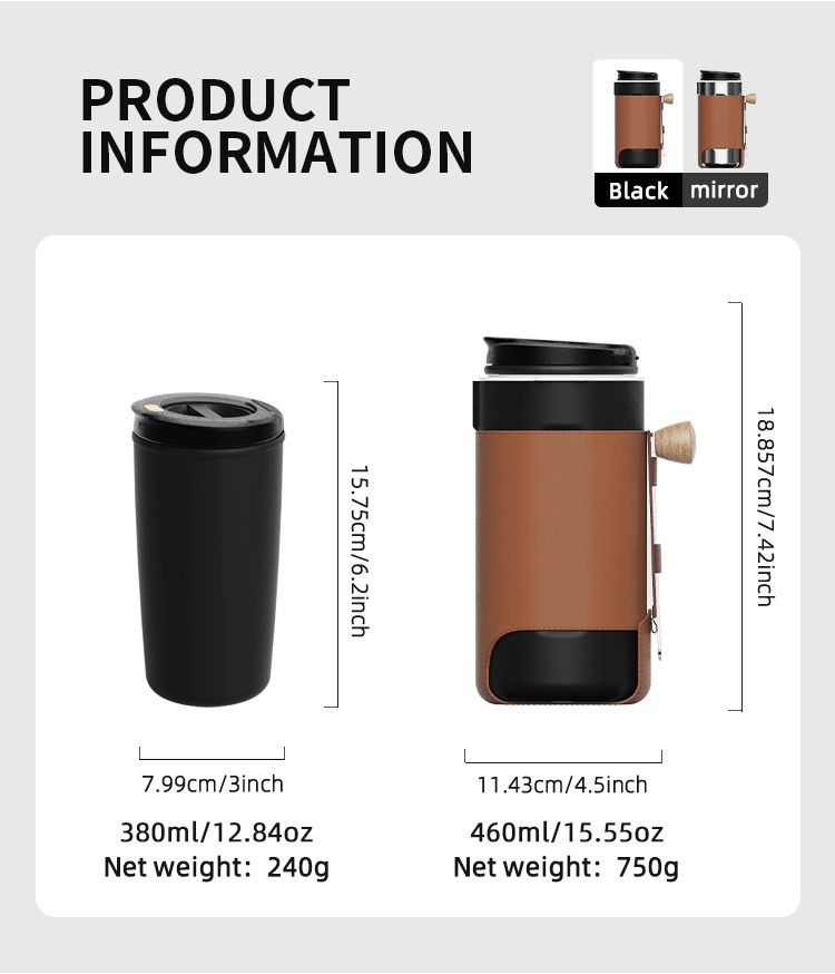 Coffee and water bottle in one
