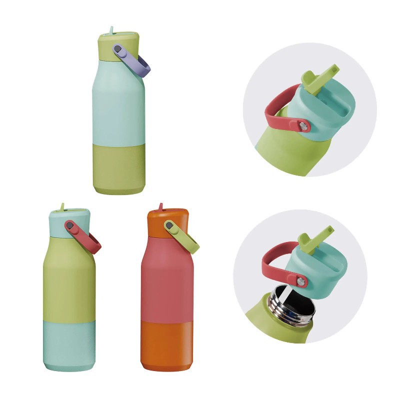 water bottle with straw
