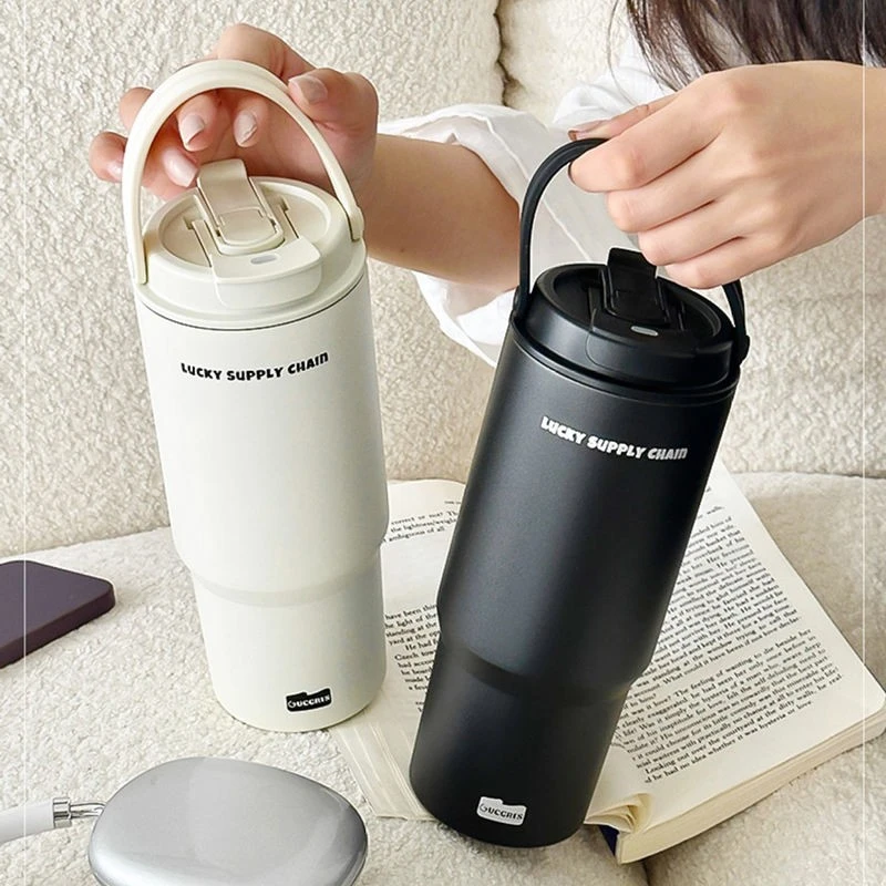 tumbler with handle & straw