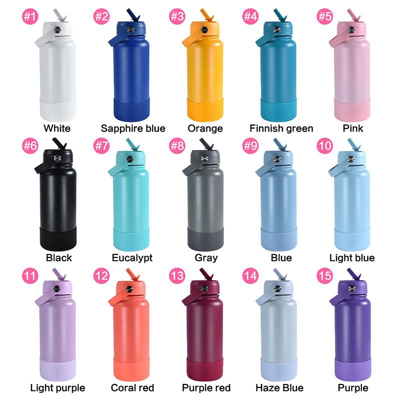 Personalized Stainless Steel Water Bottles With Straw