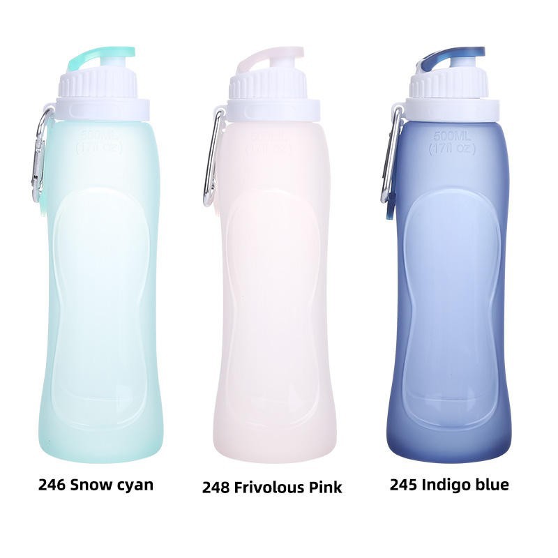 Silicone Collapsible Travel Water Bottle factory