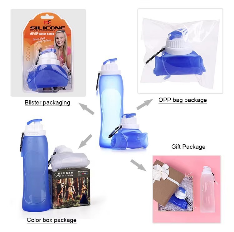 Silicone Collapsible Travel Water Bottle high quality