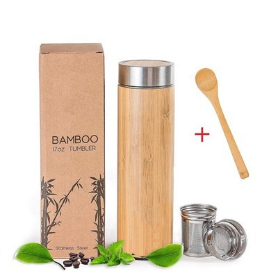 Bamboo Stainless Steel Water Bottle