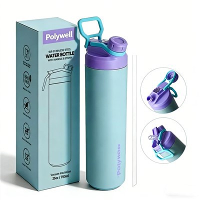 Double Insulated Water Bottle with Straw