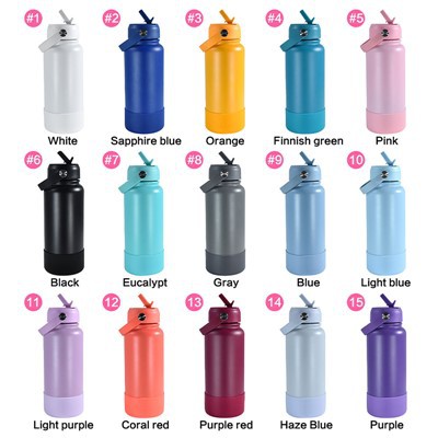 Personalized Stainless Steel Water Bottles with Straw